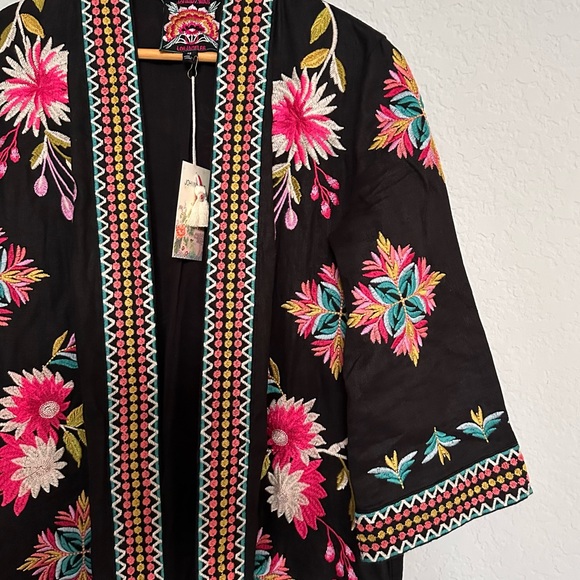 Johnny Was JULIE LINEN KIMONO COAT - Picture 7 of 10